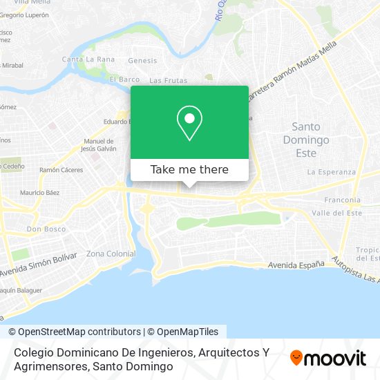Colegio Dominicano De Ingenieros, Arquitectos Y Agrimensores map