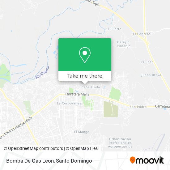 Bomba De Gas Leon map