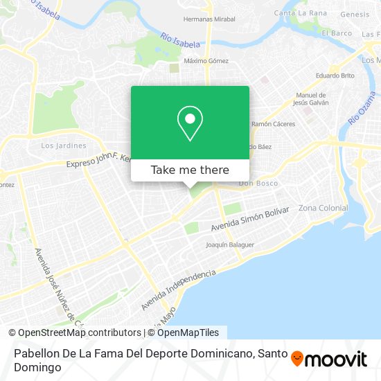 Pabellon De La Fama Del Deporte Dominicano map