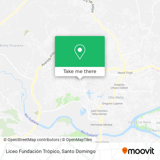 Mapa de Liceo Fundación Trópico