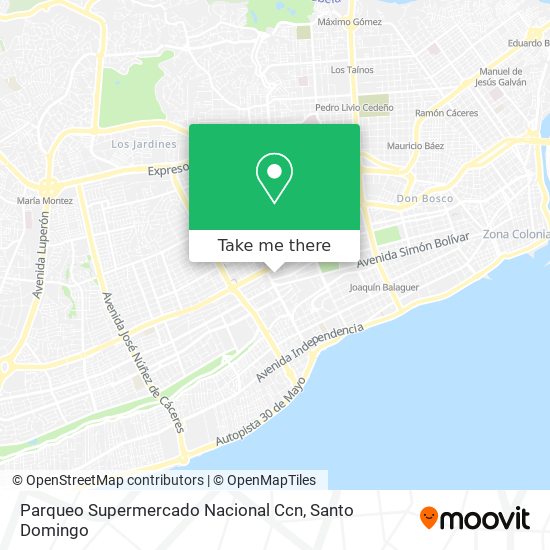 Parqueo Supermercado Nacional Ccn map