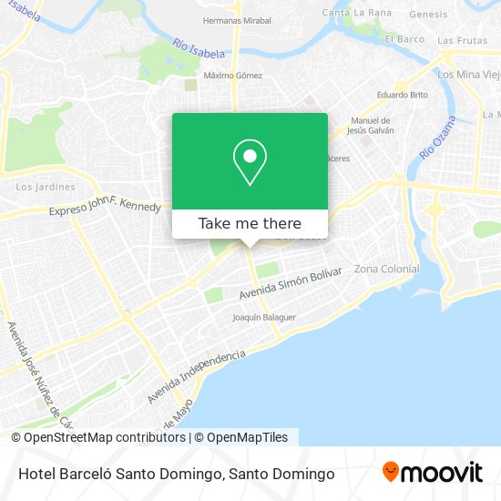 Hotel Barceló Santo Domingo map