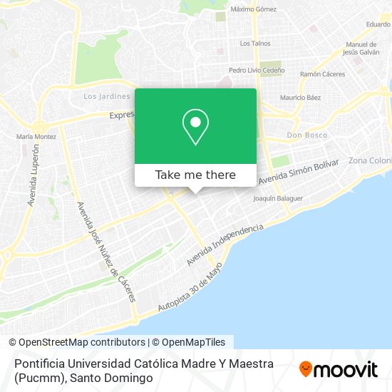 Pontificia Universidad Católica Madre Y Maestra (Pucmm) map