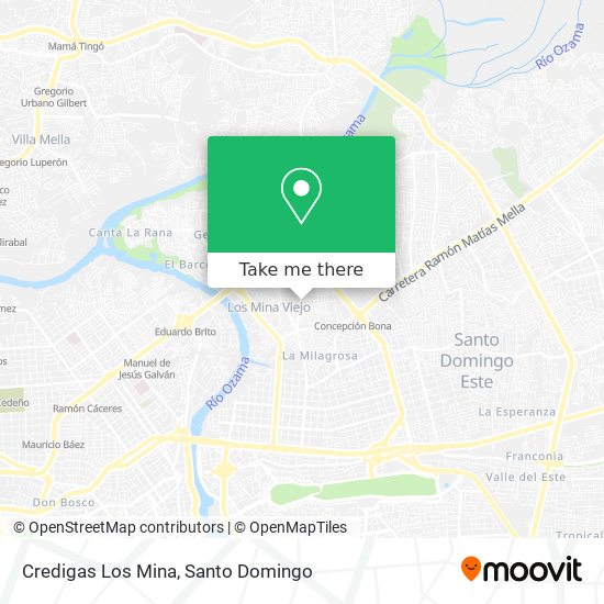 Credigas Los Mina map