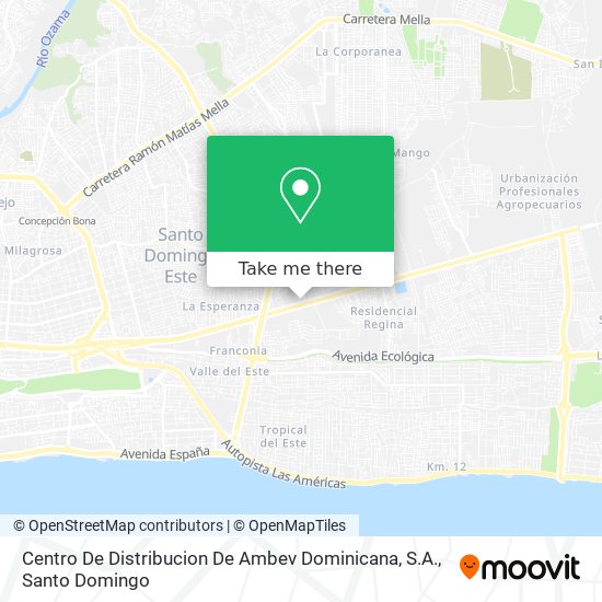 Centro De Distribucion De Ambev Dominicana, S.A. map