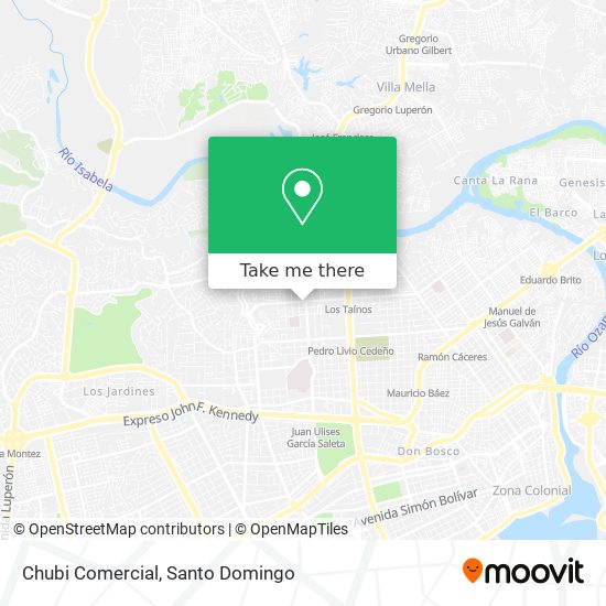 Chubi Comercial map