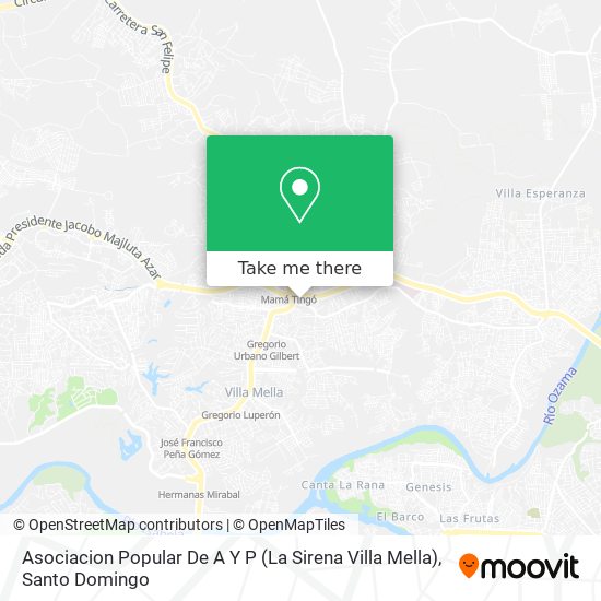 Asociacion Popular De A Y P (La Sirena Villa Mella) map
