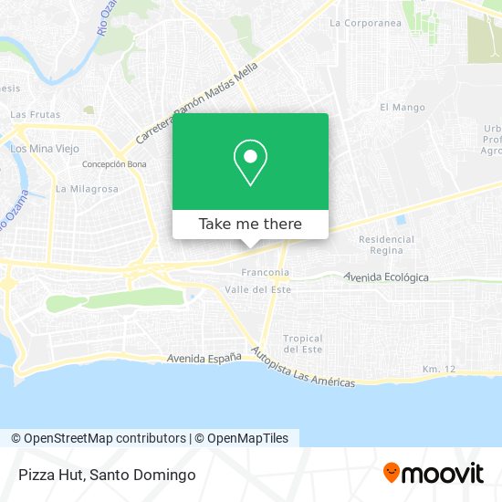 Mapa de Pizza Hut