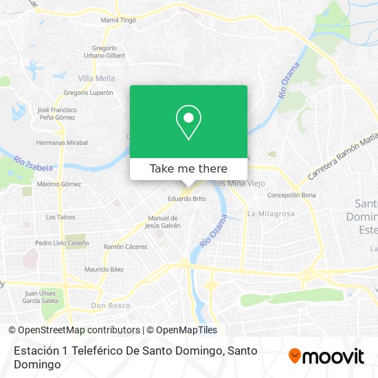Estación 1 Teleférico De Santo Domingo map