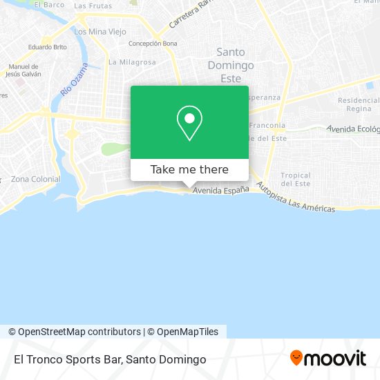 El Tronco Sports Bar map