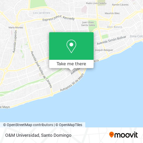 O&M Universidad map