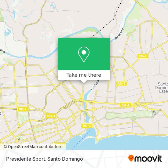 Presidente Sport map