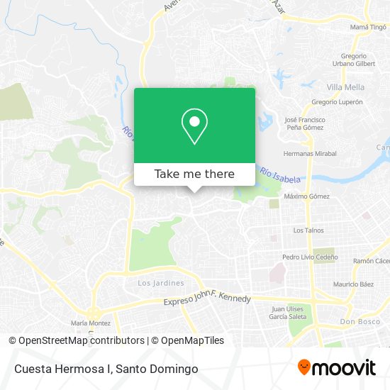 Cuesta Hermosa I map
