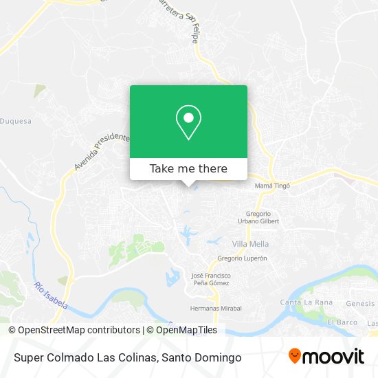 Mapa de Super Colmado Las Colinas