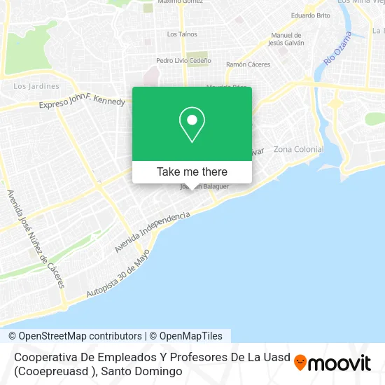 Cooperativa De Empleados Y Profesores De La Uasd (Cooepreuasd ) map
