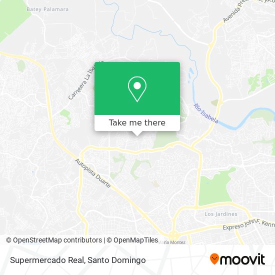 Supermercado Real map