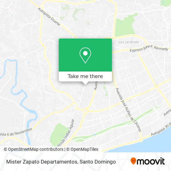 Mister Zapato Departamentos map