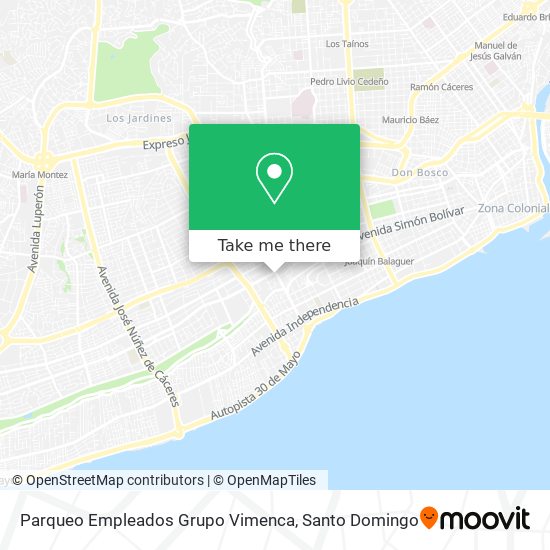 Parqueo Empleados Grupo Vimenca map
