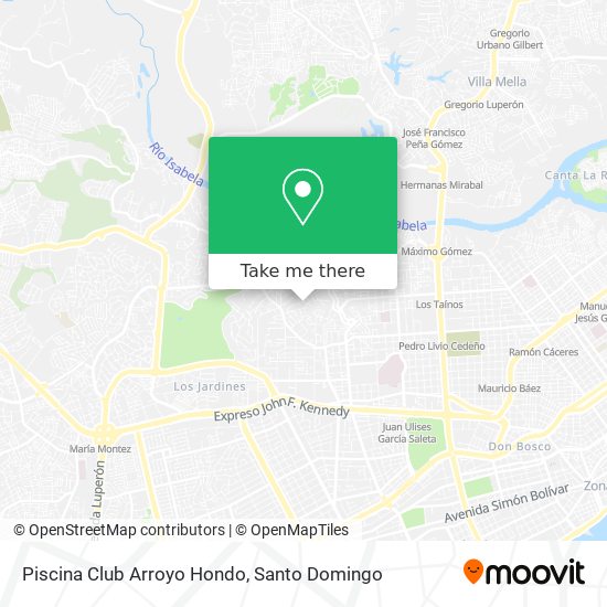 Piscina Club Arroyo Hondo map