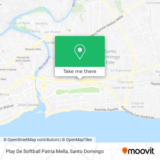 Play De Softball Patria Mella map