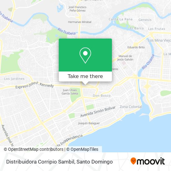 Distribuidora Corripio Sambil map
