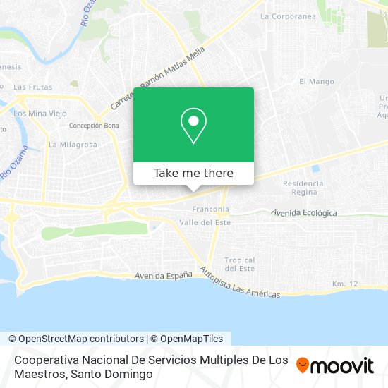 Cooperativa Nacional De Servicios Multiples De Los Maestros map