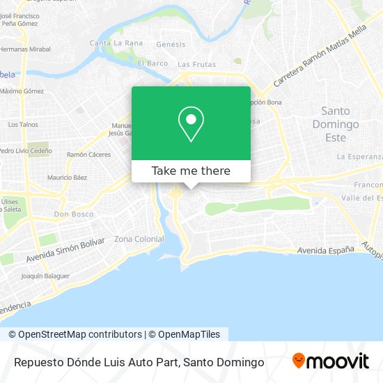 Mapa de Repuesto Dónde Luis Auto Part