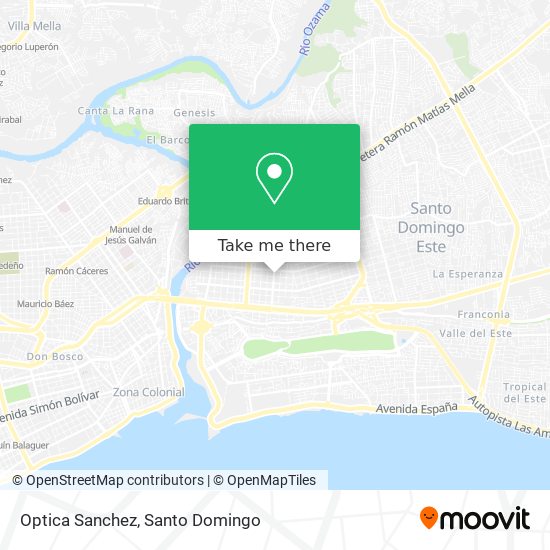 Optica Sanchez map