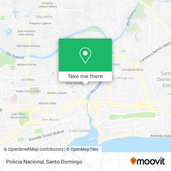 Policia Nacional map