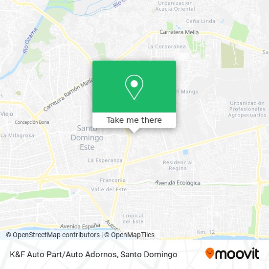 Mapa de K&F Auto Part/Auto Adornos