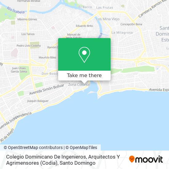 Colegio Dominicano De Ingenieros, Arquitectos Y Agrimensores (Codia) map