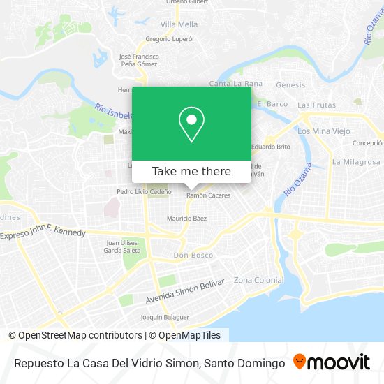 Repuesto La Casa Del Vidrio Simon map