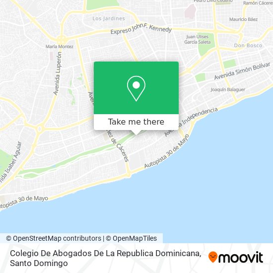 Colegio De Abogados De La Republica Dominicana map