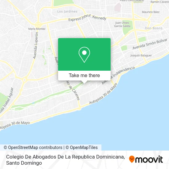 Colegio De Abogados De La Republica Dominicana map