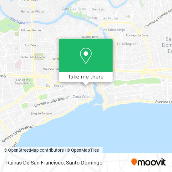 Ruinas De San Francisco map