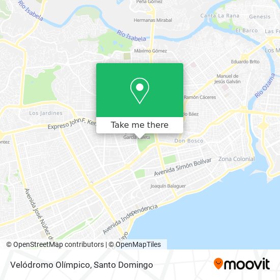 Mapa de Velódromo Olímpico
