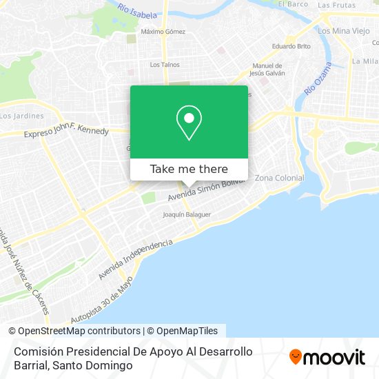 Comisión Presidencial De Apoyo Al Desarrollo Barrial map