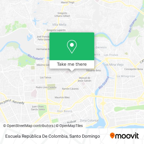 Escuela República De Colombia map