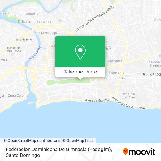 Federación Dominicana De Gimnasia (Fedogim) map