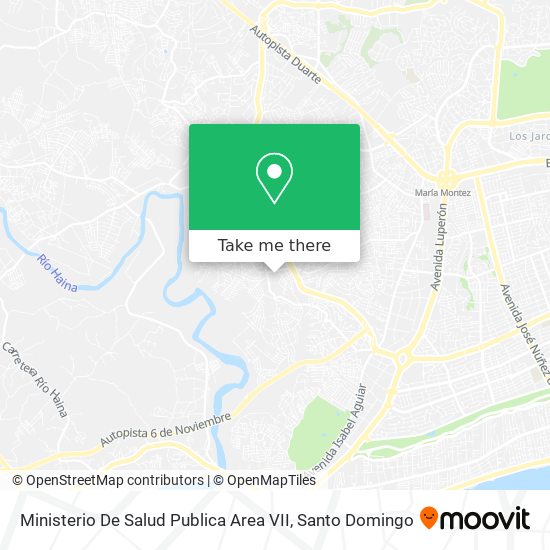 Ministerio De Salud Publica Area VII map