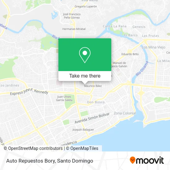 Mapa de Auto Repuestos Bory