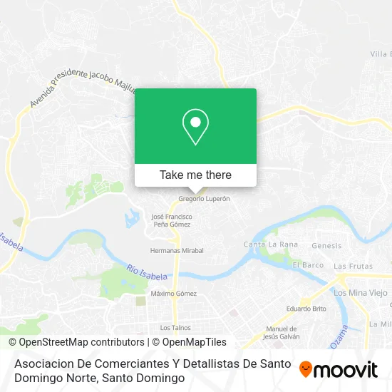 Mapa de Asociacion De Comerciantes Y Detallistas De Santo Domingo Norte