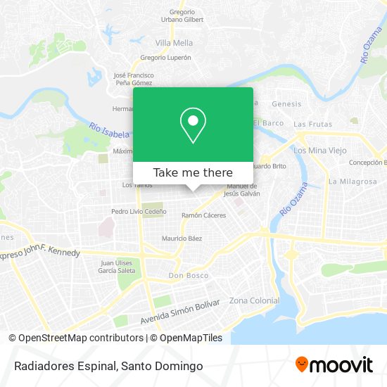 Radiadores Espinal map