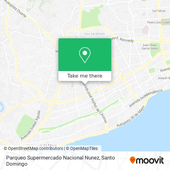 Parqueo Supermercado Nacional Nunez map