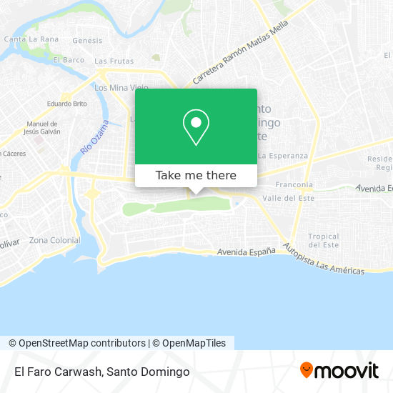 El Faro Carwash map