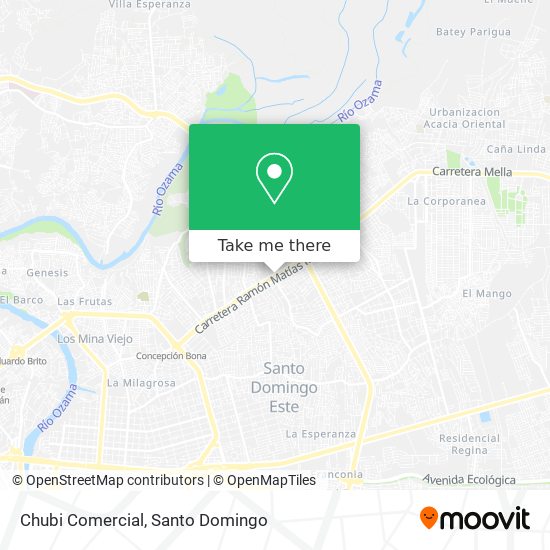Chubi Comercial map