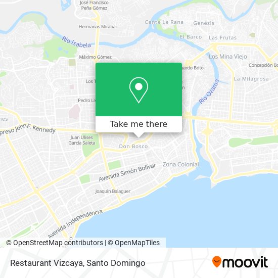 Restaurant Vizcaya map