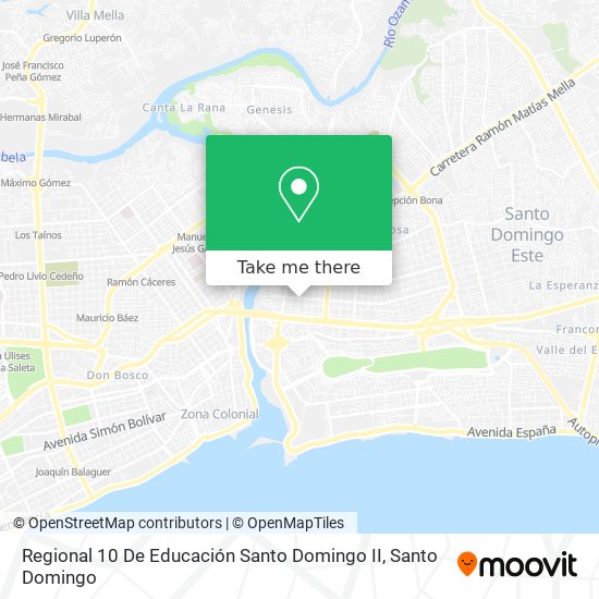 Mapa de Regional 10 De Educación Santo Domingo II