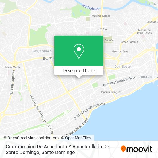 Coorporacion De Acueducto Y Alcantarillado De Santo Domingo map