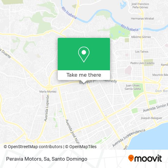 Peravia Motors, Sa map
